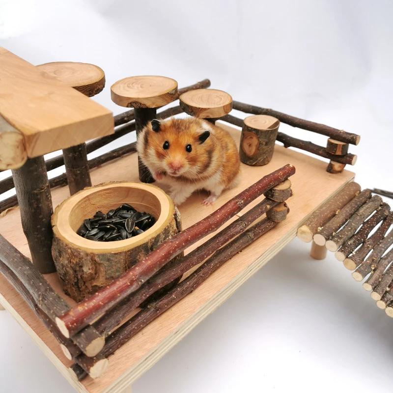 Pet Supplies Is Food - ชามไม้สำหรับสัตว์เลี้ยงแฮมสเตอร์ขนาดเล็กเครื่องให้อาหารเม่นเล็กๆชามอาหารน้ำอุปกรณ์สำหรับสัตว์เลี้ยง