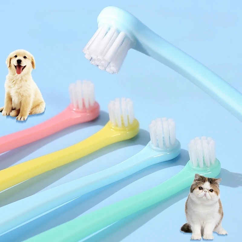 Pet Supplies Coupon - แปรงสีฟันสำหรับสุนัข แปรงทำความสะอาดฟันสุนัข หัวแปรงขนาดเล็กสำหรับทำความสะอาดฟันและช่องปากสุนัข อุปกรณ์ดูแลสัตว์เลี้ยง แปรงสีฟันสำหรับแมว อุปกรณ์สำหรับสัตว์เลี้ยง