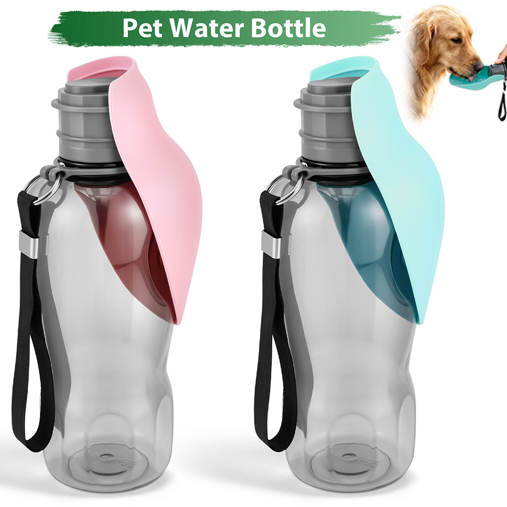 Pet Supplies Coupon - ขวดน้ำสุนัขขนาด 800 มล. ขวดน้ำสุนัขแบบพกพาความจุขนาดใหญ่พร้อมชามพับได้ ขวดน้ำสำหรับเดินทางสำหรับสัตว์เลี้ยง ป้องกันการรั่วซึม
