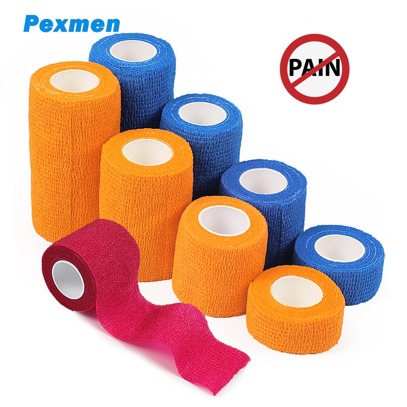Pet Supplies Vet - Pexmen 6สีกาวผ้าพันแผลห่อ450ซม.Breathable ยึด Vet เทปสำหรับ First