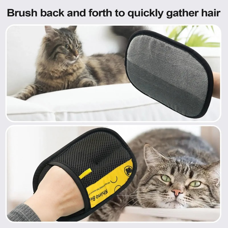 ถุงมือกำจัดขนสัตว์เลี้ยงแบบไฟฟ - Pet Hair Remover Brush บทวิจารณ์และราคา