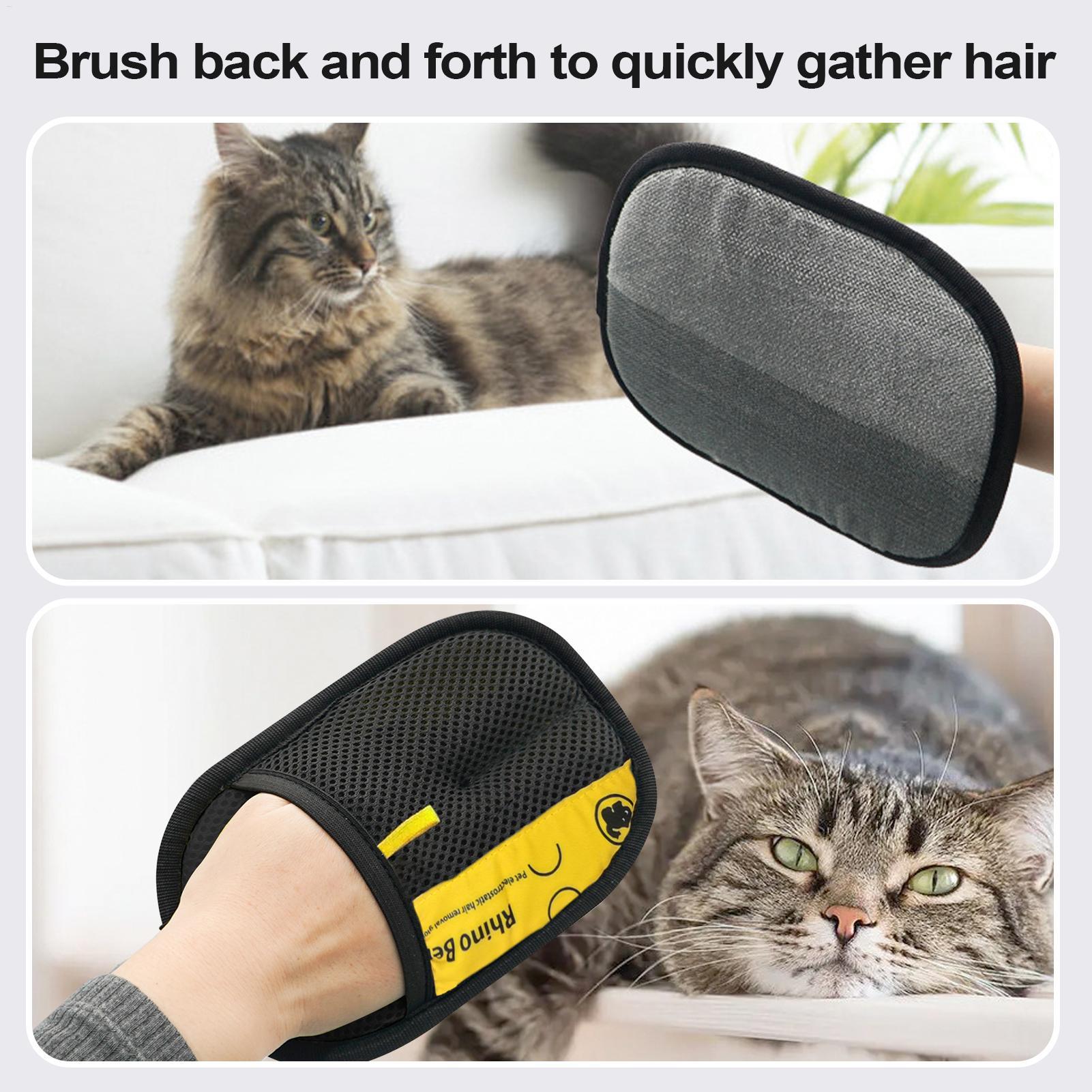 ถุงมือกรูมมิ่งสำหรับแมว 2 ชิ้น - Pet Hair Remover Brush บทวิจารณ์และราคา