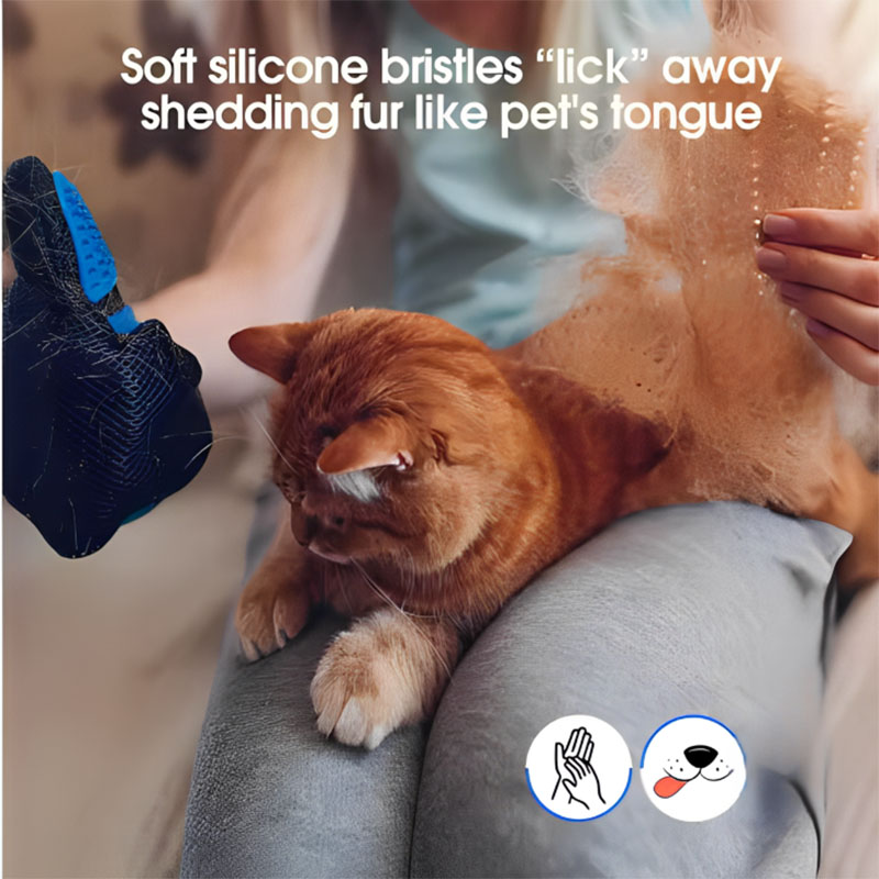 ถุงมือหวีขนสัตว์เลี้ยง ถุงมือท - Pet Hair Remover Brush บทวิจารณ์และราคา