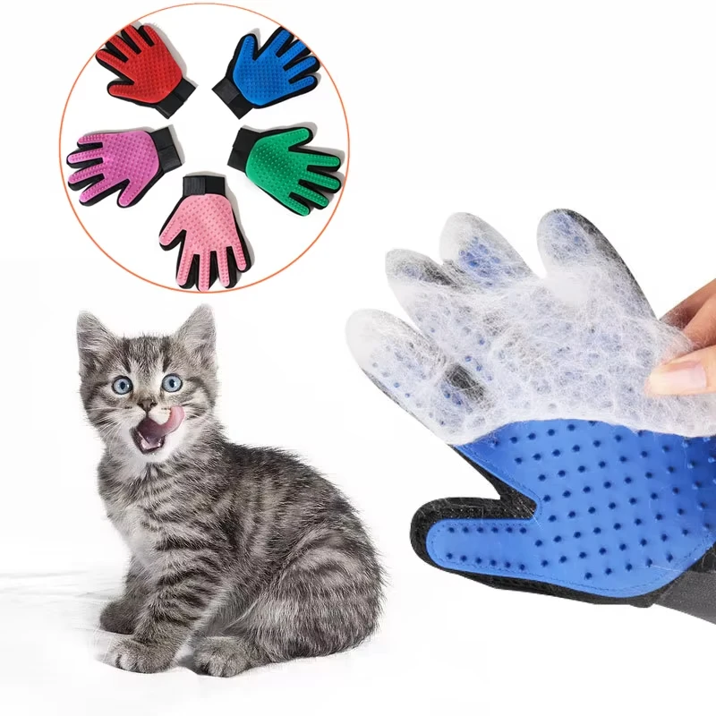 ถุงมือสัตว์เลี้ยง Cat Grooming - Pet Hair Remover Brush บทวิจารณ์และราคา