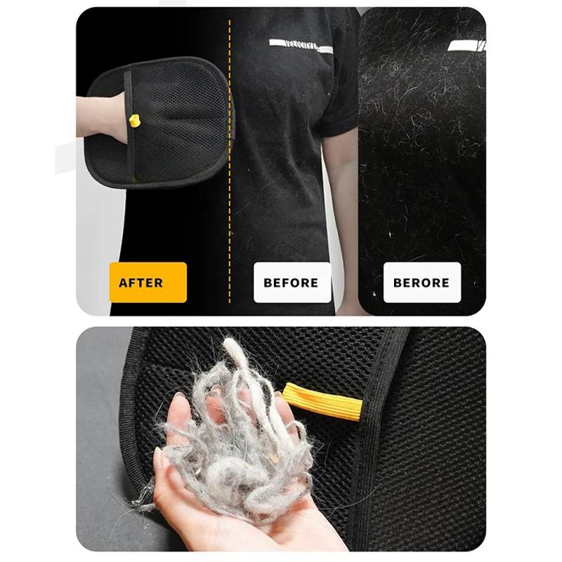 ถุงมือกำจัดขนสัตว์เลี้ยงแบบไฟฟ - Pet Hair Remover Brush บทวิจารณ์และราคา