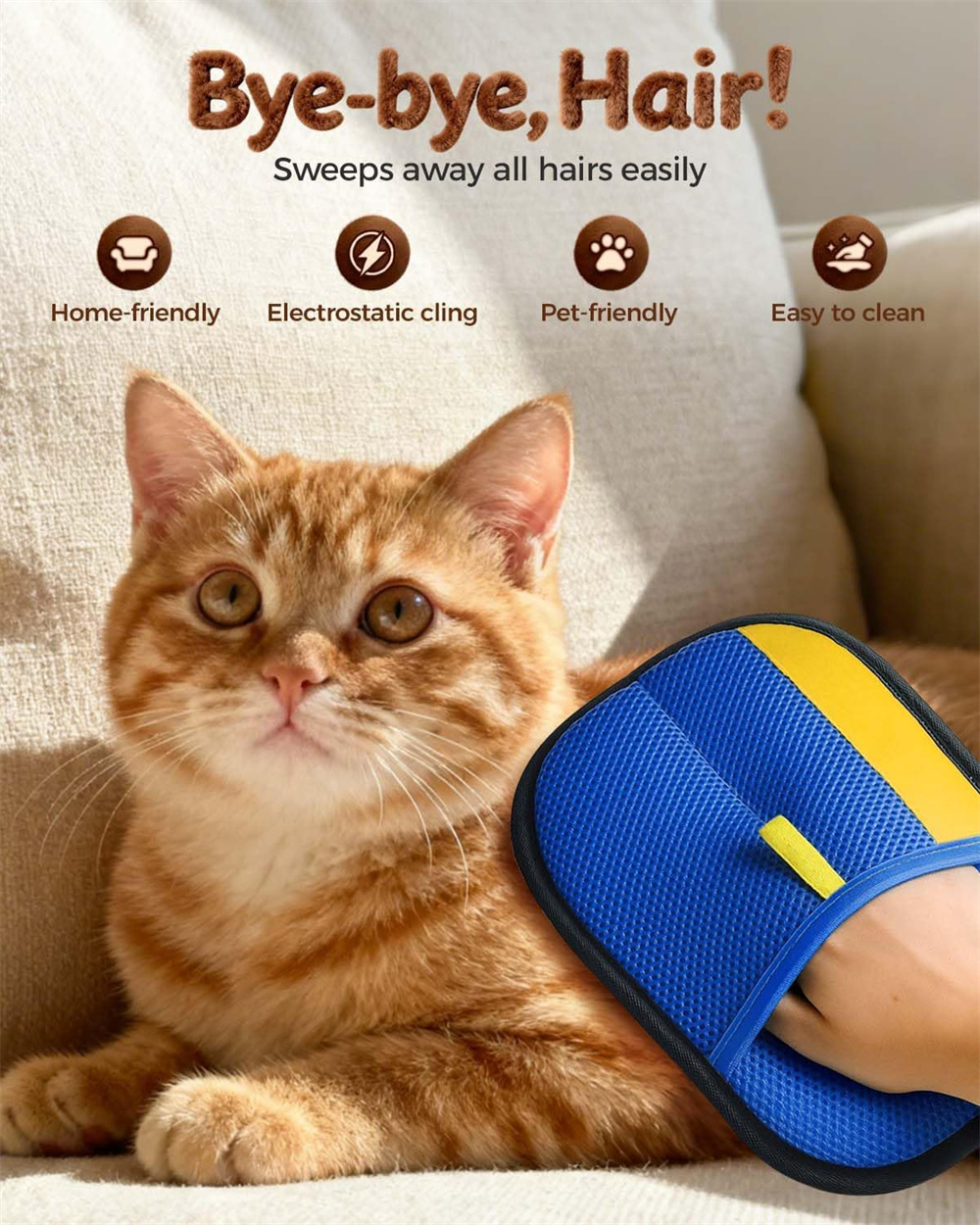 ถุงมือกำจัดขนสัตว์เลี้ยง 2 ชิ้ - Pet Hair Remover Brush บทวิจารณ์และราคา