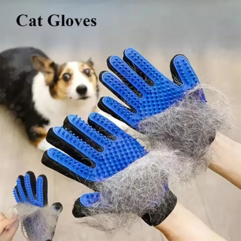 ถุงมือหวีขนสัตว์เลี้ยง ถุงมือท - Pet Hair Remover Brush บทวิจารณ์และราคา